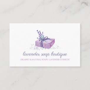 Lavender Soap Purple Bath Cosmetic Business Card