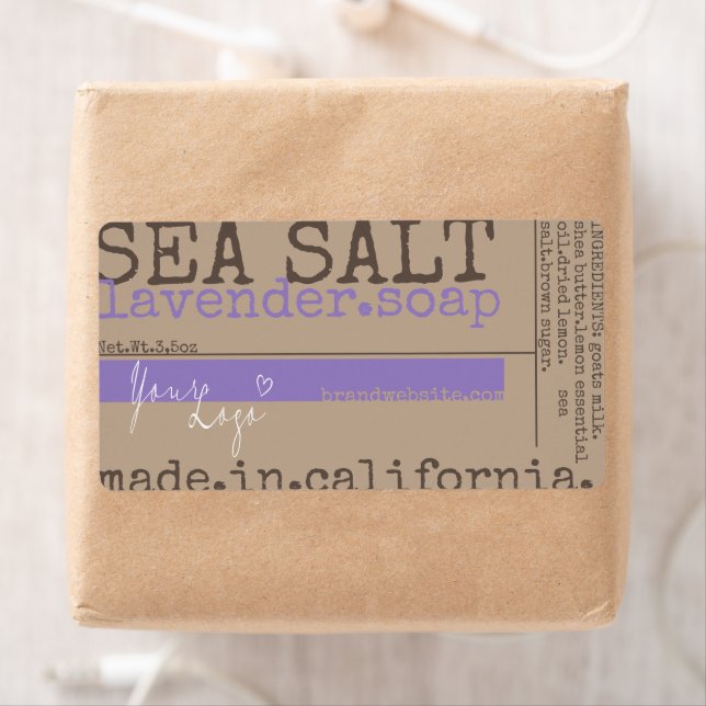 Lavender Soap Salt Products Packaging with Logo (Insitu)