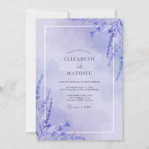 Lavender Soft Floral Wedding Invitation