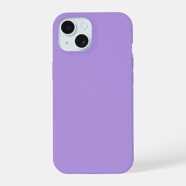 Lavender, Solid Colour, iPhone 15 Case (Back)