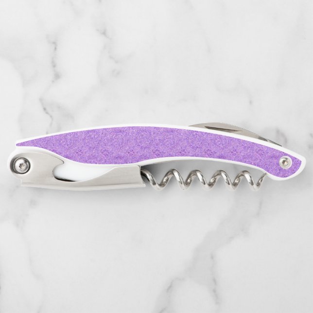 Lavender Sparkle Corkscrew Bottle Opener (Front)