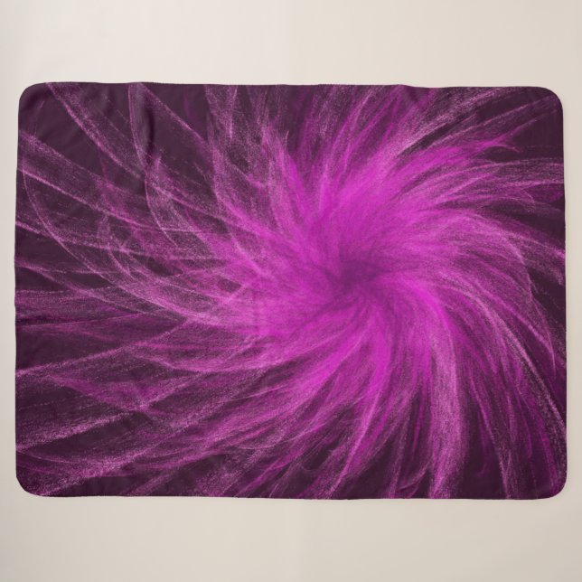 Lavender Spiral3 - Sherpa Blanket (Front (Horizontal))
