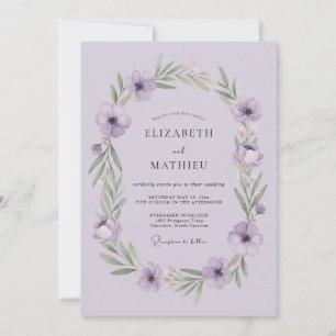 Lavender Splendid Botanical Wedding Invitation