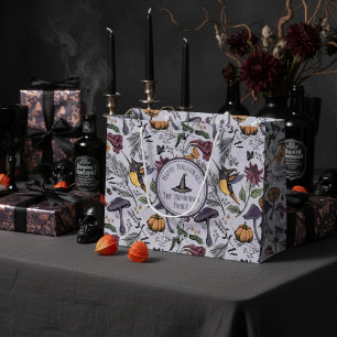Lavender Spooky Halloween Hummingbird Garden Large Gift Bag