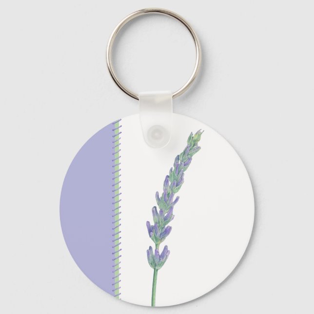 Lavender Sprig Keychain (Front)