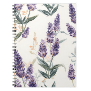 Lavender Sprigs Watercolor Botanical Purple Floral Notebook