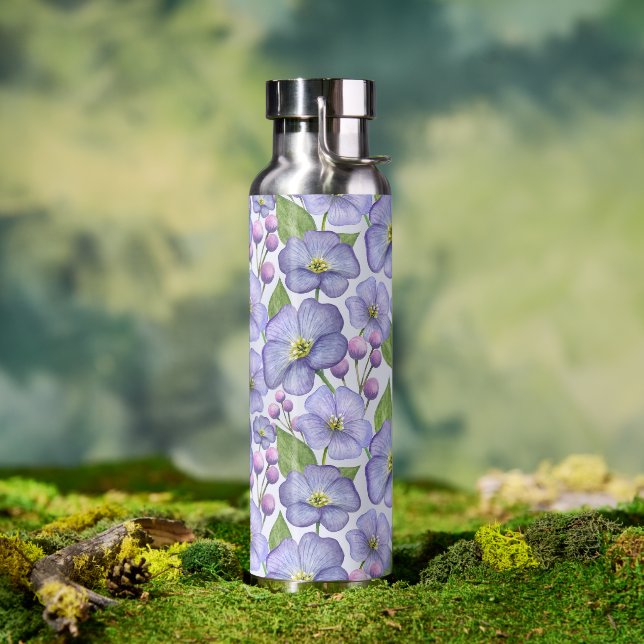 Lavender Spring Flowers Stay Hydrated Water Bottle (Outdoor)