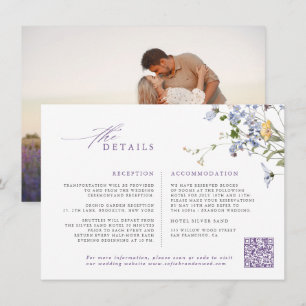 Lavender Spring Wildflower Meadow Garden Wedding Enclosure Card