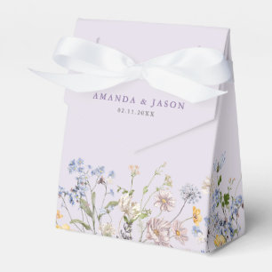 Lavender Spring Wildflower Meadow Garden Wedding Favour Box