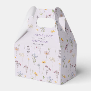 Lavender Spring Wildflower Meadow Garden Wedding Favour Box