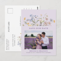 Lavender Spring Wildflower Meadow  Save the Date