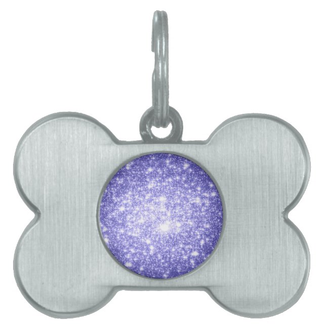 Lavender Stars Pet ID Tag (Front)