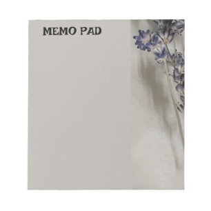 Lavender Stems With Grey Highlights Notepad
