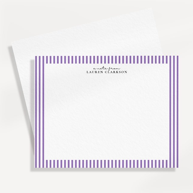 Lavender Stripe Border Note Card (Creator Uploaded)