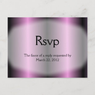 Lavender Stripe RSVP Dinner Choices Invitation Postcard