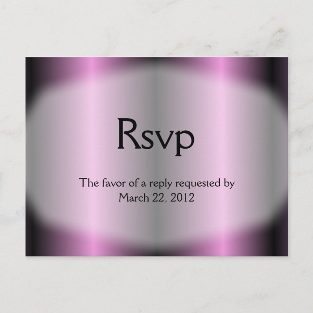 Lavender Stripe RSVP Dinner Choices Invitation Postcard (Front)