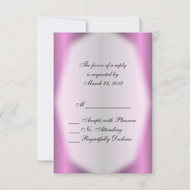 Lavender Stripe Wedding  RSVP (Front)