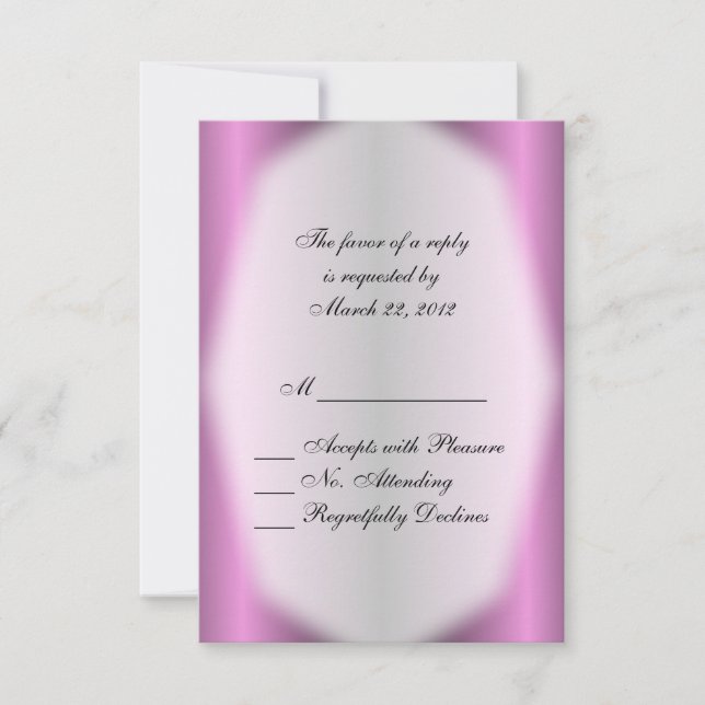 Lavender Stripe Wedding  RSVP Card (Front)