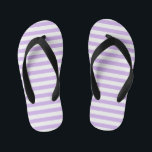 Lavender Striped Kid's Jandals<br><div class="desc">Pastel purple and white stripes</div>