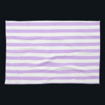 Lavender Striped Tea Towel<br><div class="desc">Pastel purple and white stripes</div>