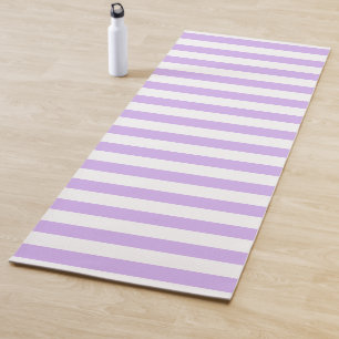 Lavender Striped Yoga Mat