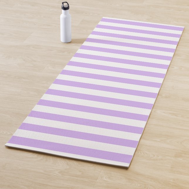 Lavender Striped Yoga Mat (In Situ)