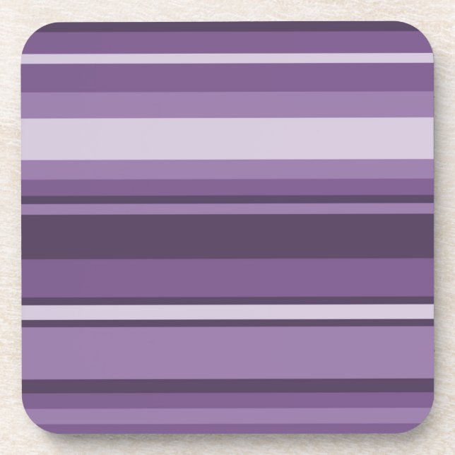 Lavender stripes coaster (Front)