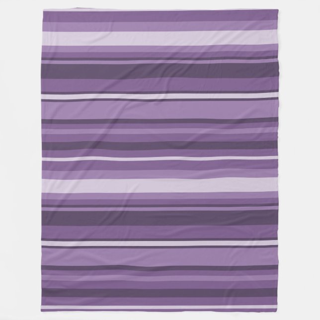 Lavender stripes fleece blanket (Front)