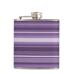 Lavender stripes hip flask
