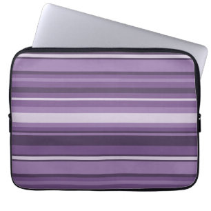 Lavender stripes laptop sleeve