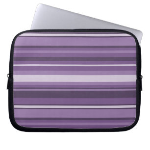 Lavender stripes laptop sleeve