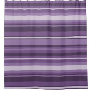 Lavender stripes shower curtain