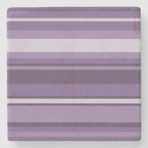 Lavender stripes stone coaster