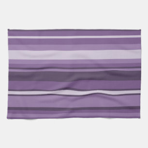 Lavender stripes tea towel