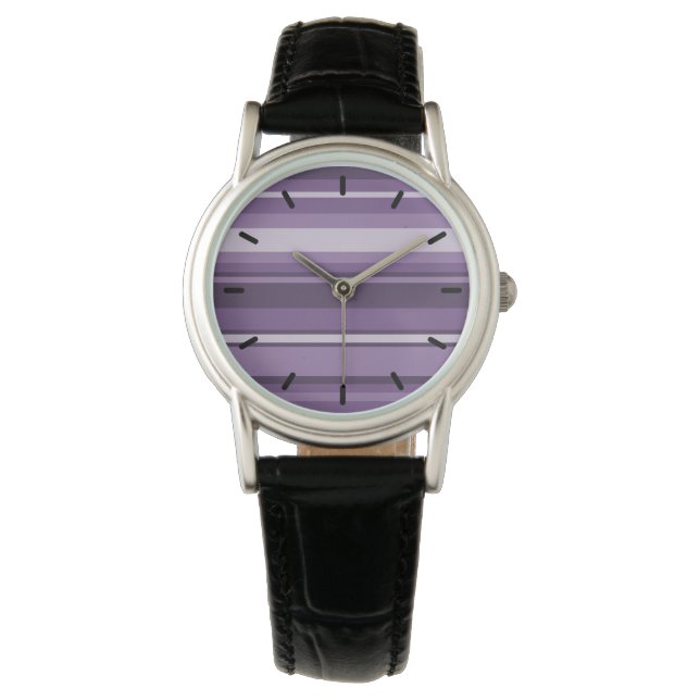 Lavender stripes watch (Front)