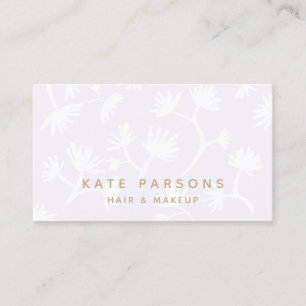 Lavender Subtle Floral Pattern Beauty Salon Business Card