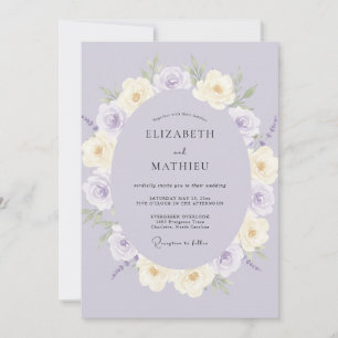 Lavender Sumptuous Floral Wedding Invitation