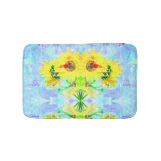 Lavender Sunflowers Bath Mat