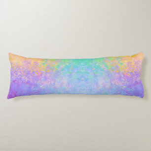 Lavender Sunrise Pastel Neon Alcohol Ink Abstract Body Cushion
