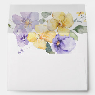 Lavender & Sunshine Floral Wedding Envelope