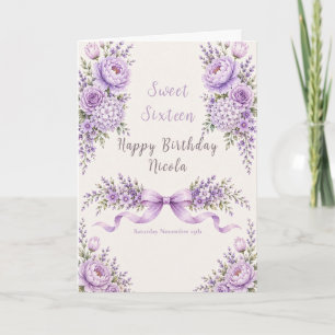Lavender Sweet Sixteen Card