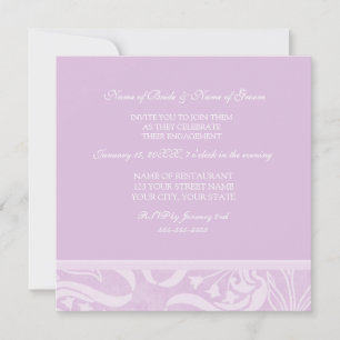Lavender Swirl Engagement Party Invitations