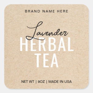 Lavender Tea Product Label Stickers Packaging