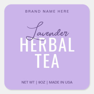 Lavender Tea Product Label Stickers Packaging