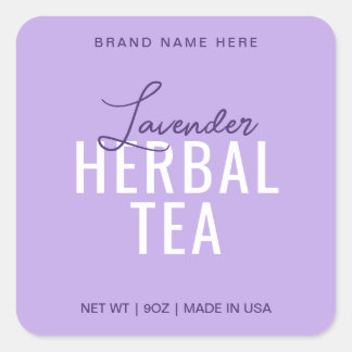 Lavender Tea Product Label Stickers Packaging