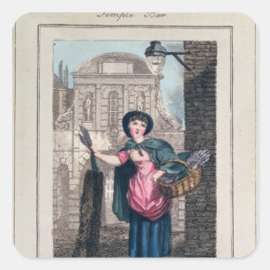 Lavender, Temple Bar, from 'Cries of London' Square Sticker