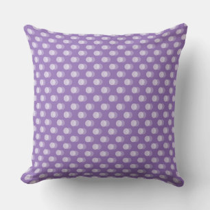 Lavender Tennis Ball Pattern on Purple Background Cushion