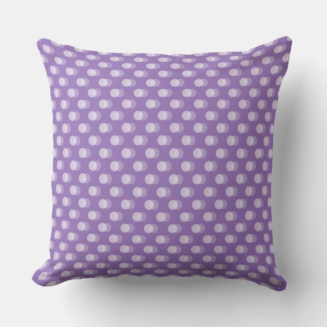Lavender Tennis Ball Pattern on Purple Background Cushion (Front)