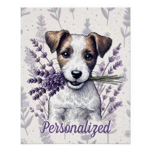 Lavender Terrier Love Poster