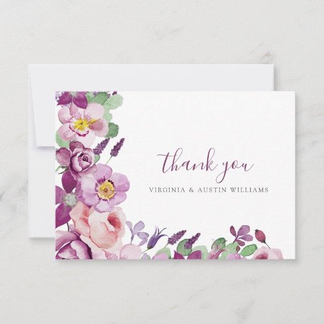 Lavender Thank You Card (Front)